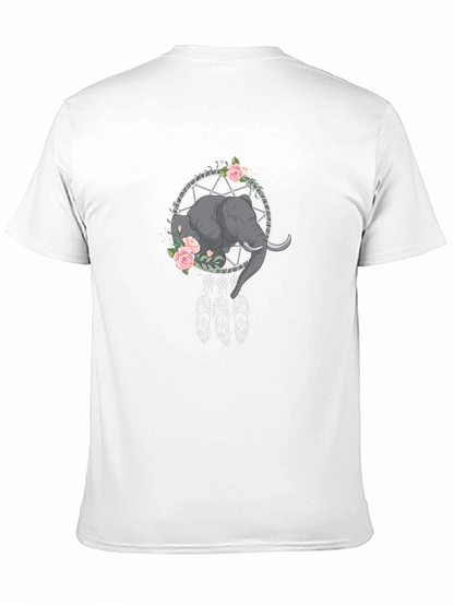 Elephant Dreamcatcher Graphic Tee - Black T-Shirt