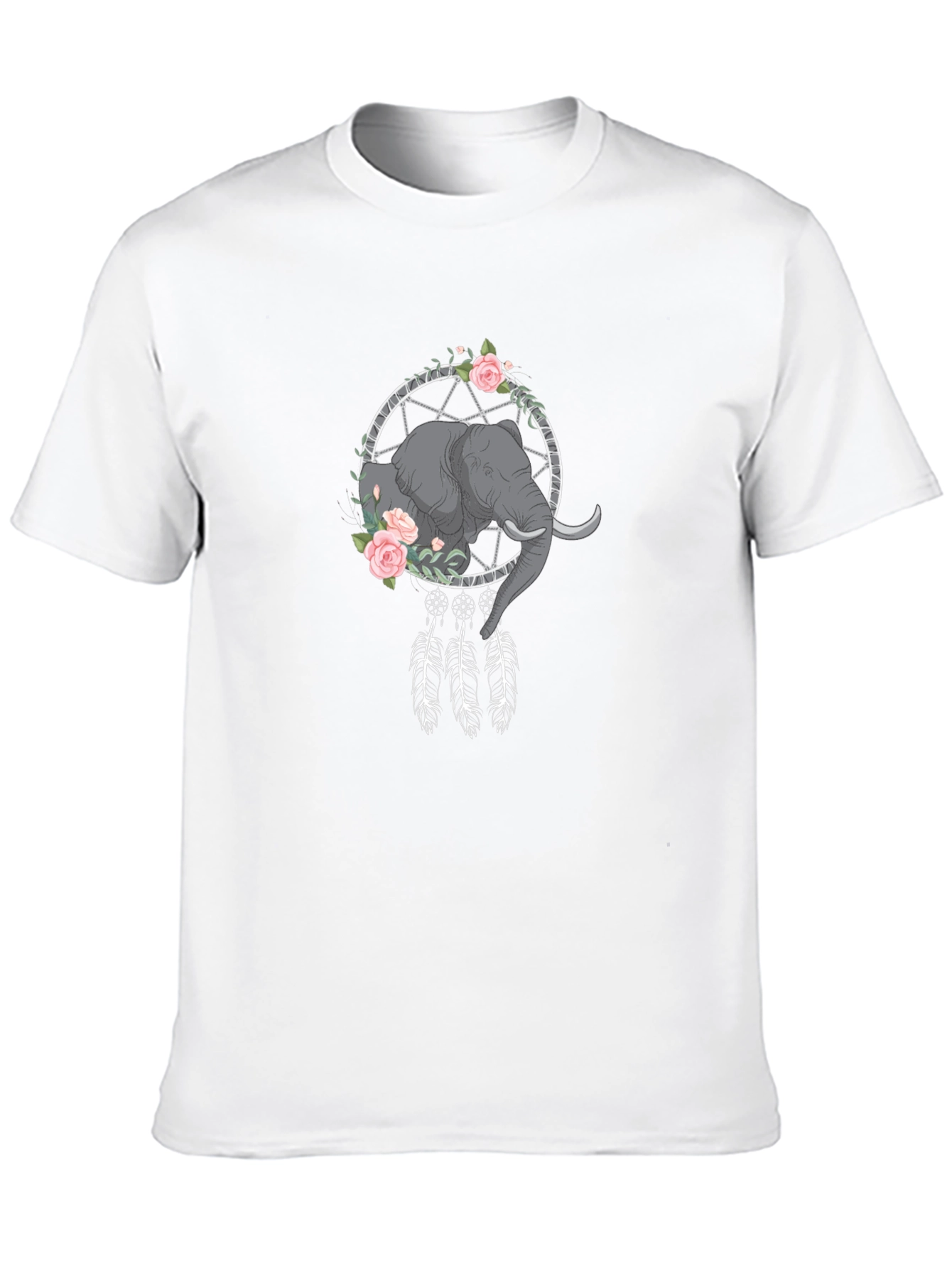 Elephant Dreamcatcher Graphic Tee - Black T-Shirt