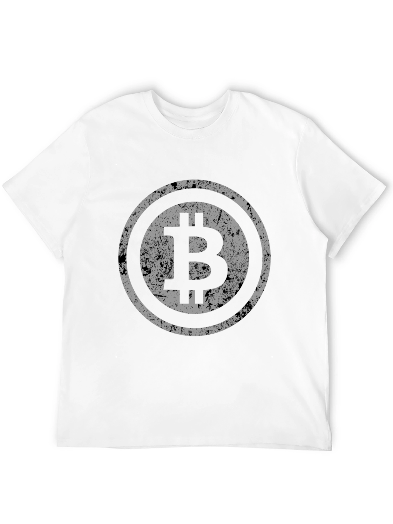 Bitcoin Distressed Logo Black T-Shirt