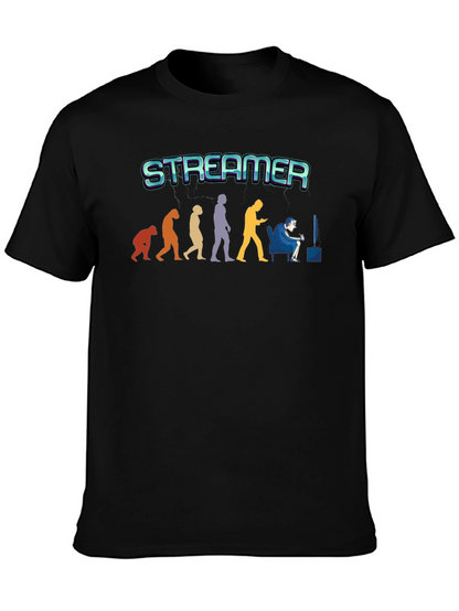 Streamer Evolution T-Shirt - Gamer Gift