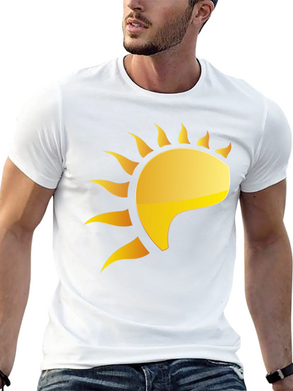 Golden Sun Graphic Black T-Shirt