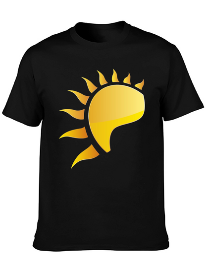Golden Sun Graphic Black T-Shirt