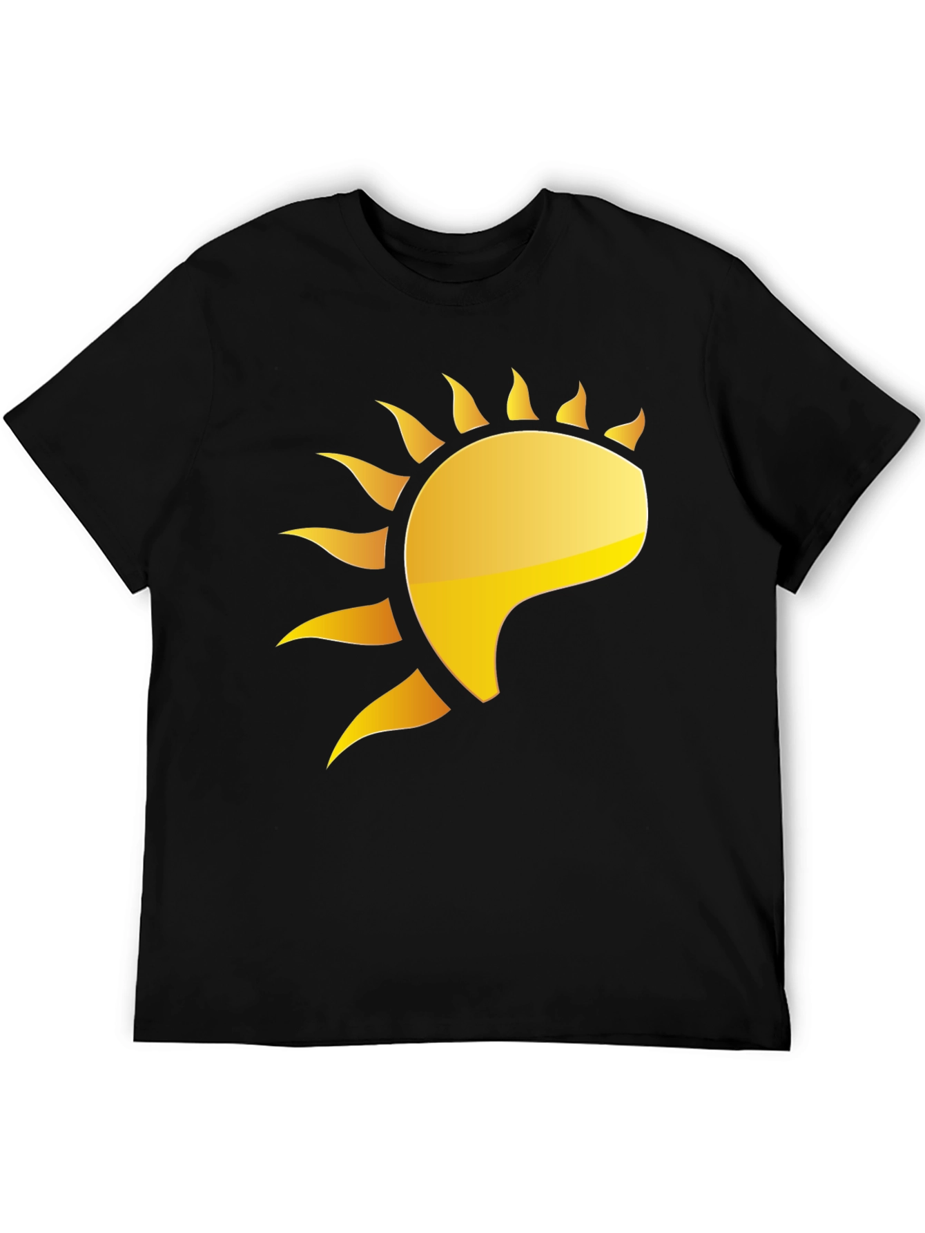 Golden Sun Graphic Black T-Shirt