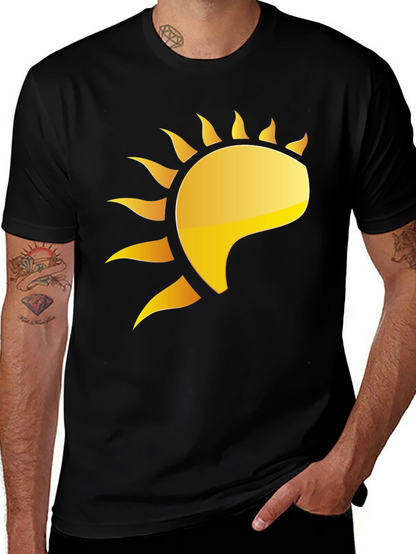 Golden Sun Graphic Black T-Shirt