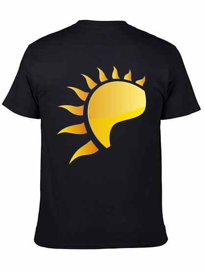 Golden Sun Graphic Black T-Shirt