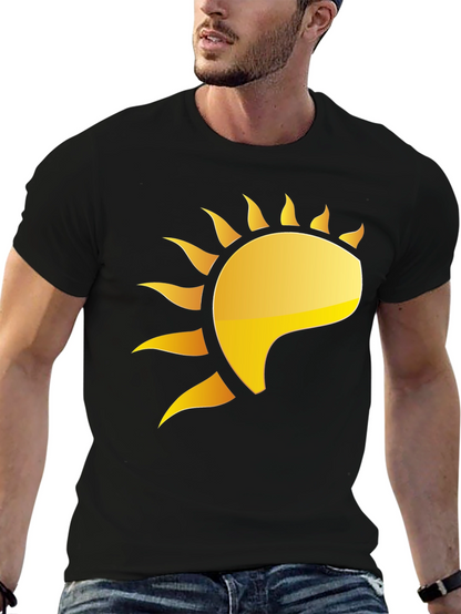 Golden Sun Graphic Black T-Shirt