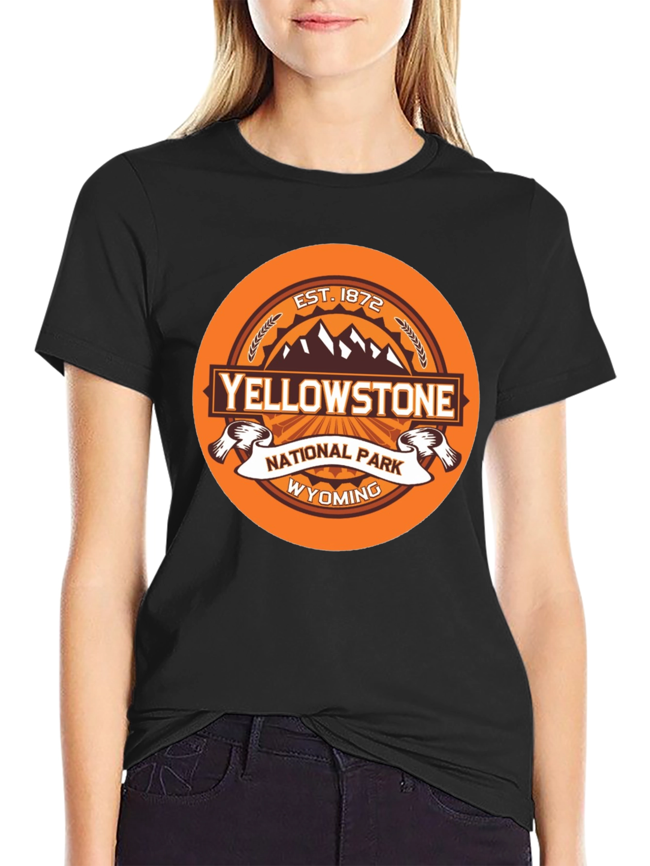 Yellowstone National Park Graphic Tee - Black