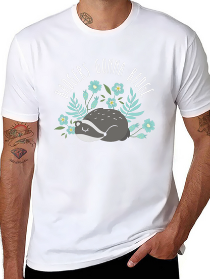 Badgers Gonna Badge T-Shirt - Cute Animal Tee