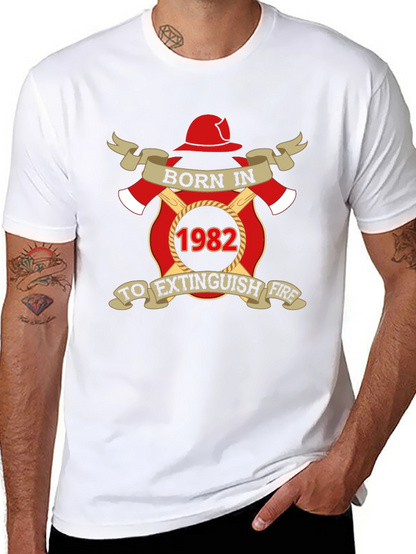 Born in 1982 Firefighter T-Shirt