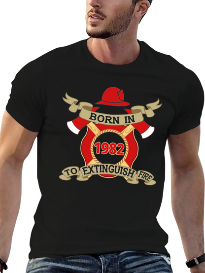 Born in 1982 Firefighter T-Shirt
