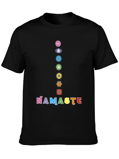Chakra Namaste Graphic Tee - Yoga Inspired Shirt