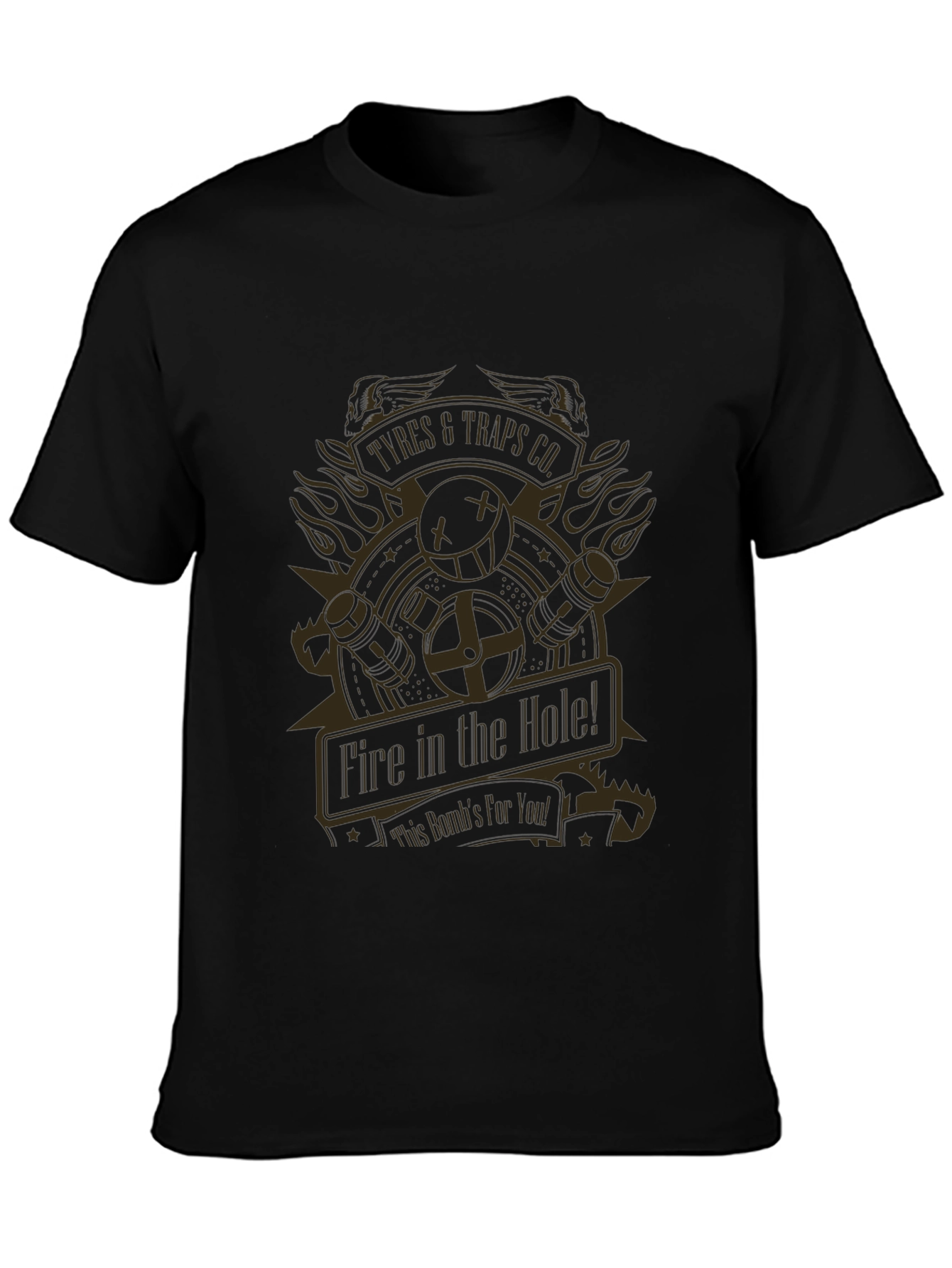 Fire In The Hole T-Shirt - Black Graphic Tee