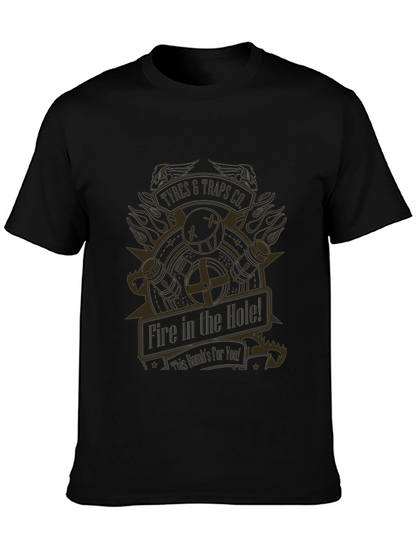 Fire In The Hole T-Shirt - Black Graphic Tee