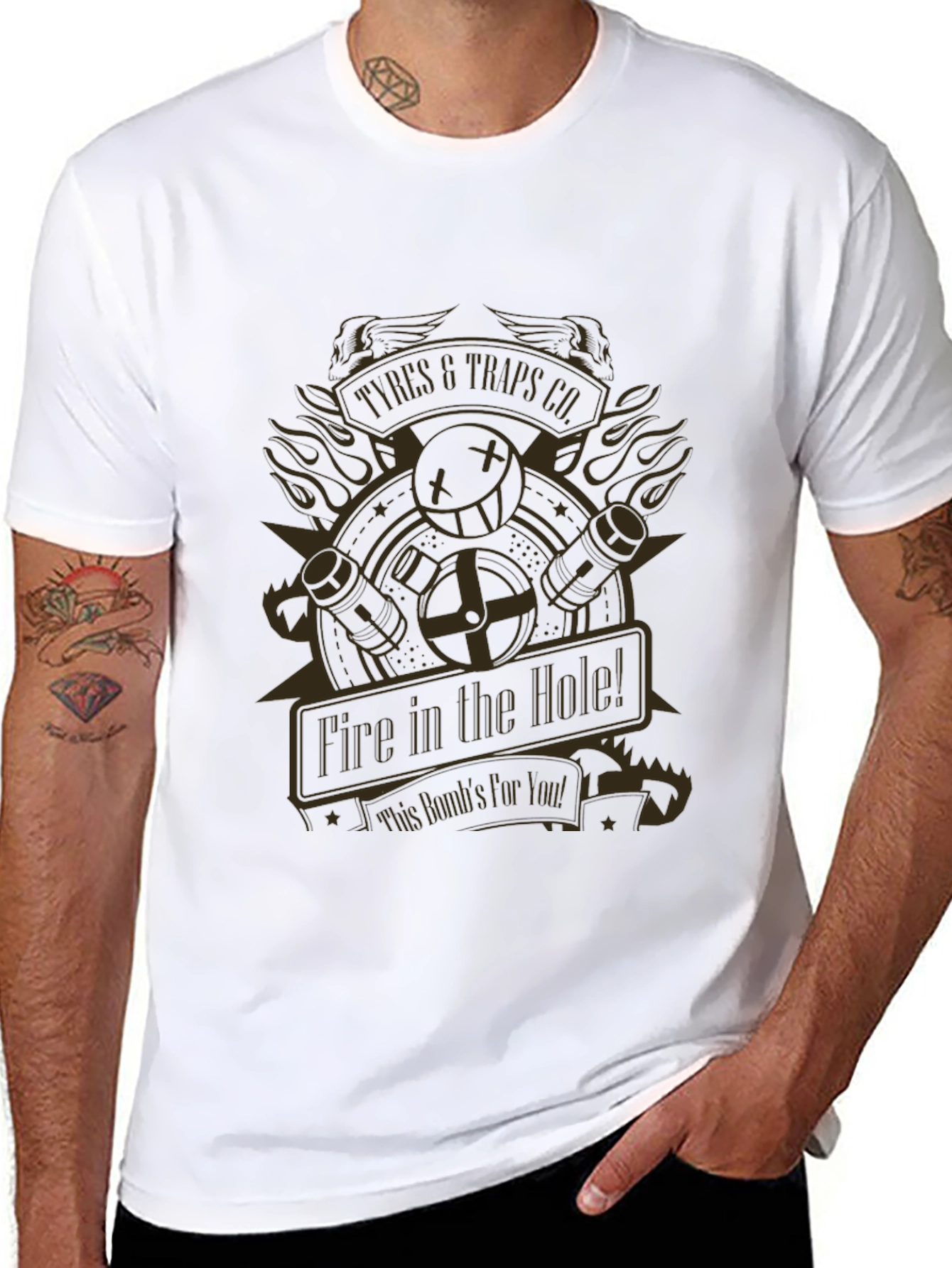 Fire In The Hole T-Shirt - Black Graphic Tee