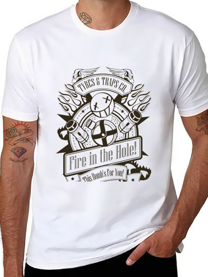 Fire In The Hole T-Shirt - Black Graphic Tee