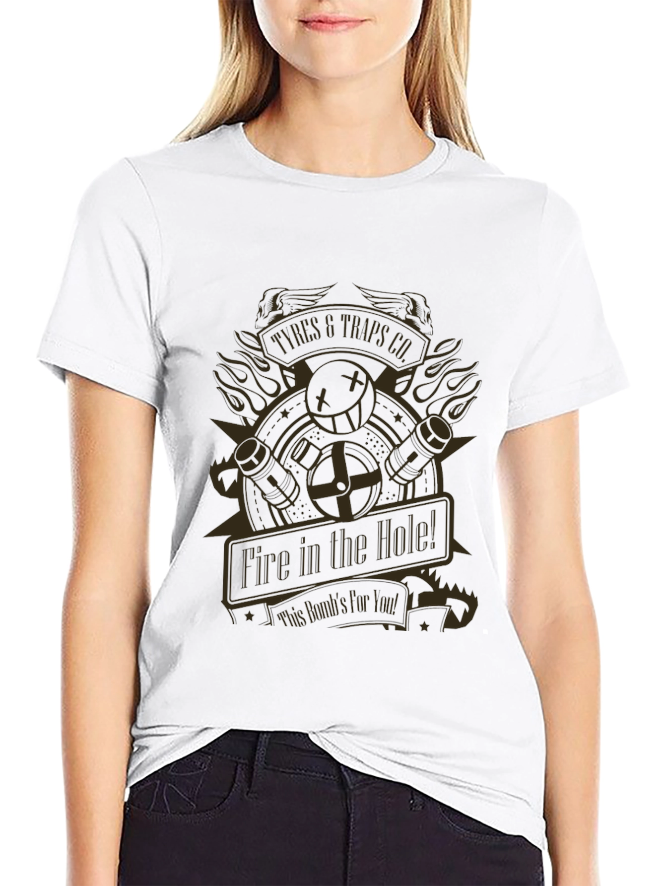 Fire In The Hole T-Shirt - Black Graphic Tee