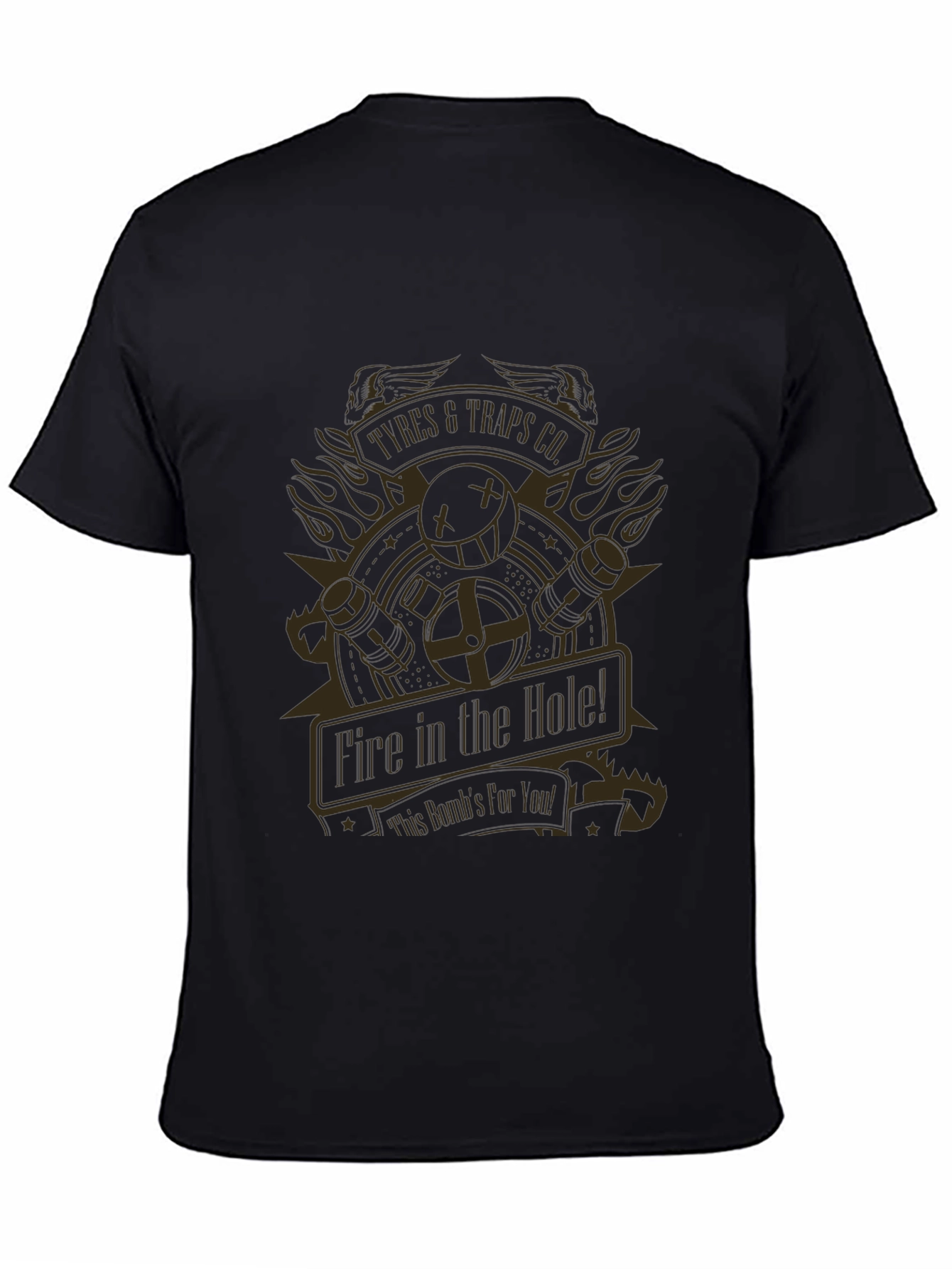 Fire In The Hole T-Shirt - Black Graphic Tee