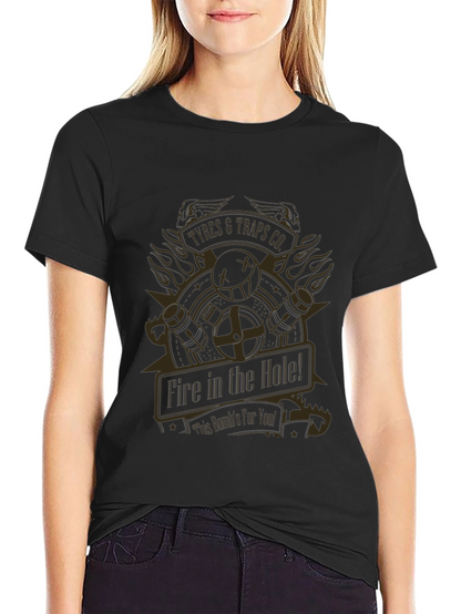 Fire In The Hole T-Shirt - Black Graphic Tee