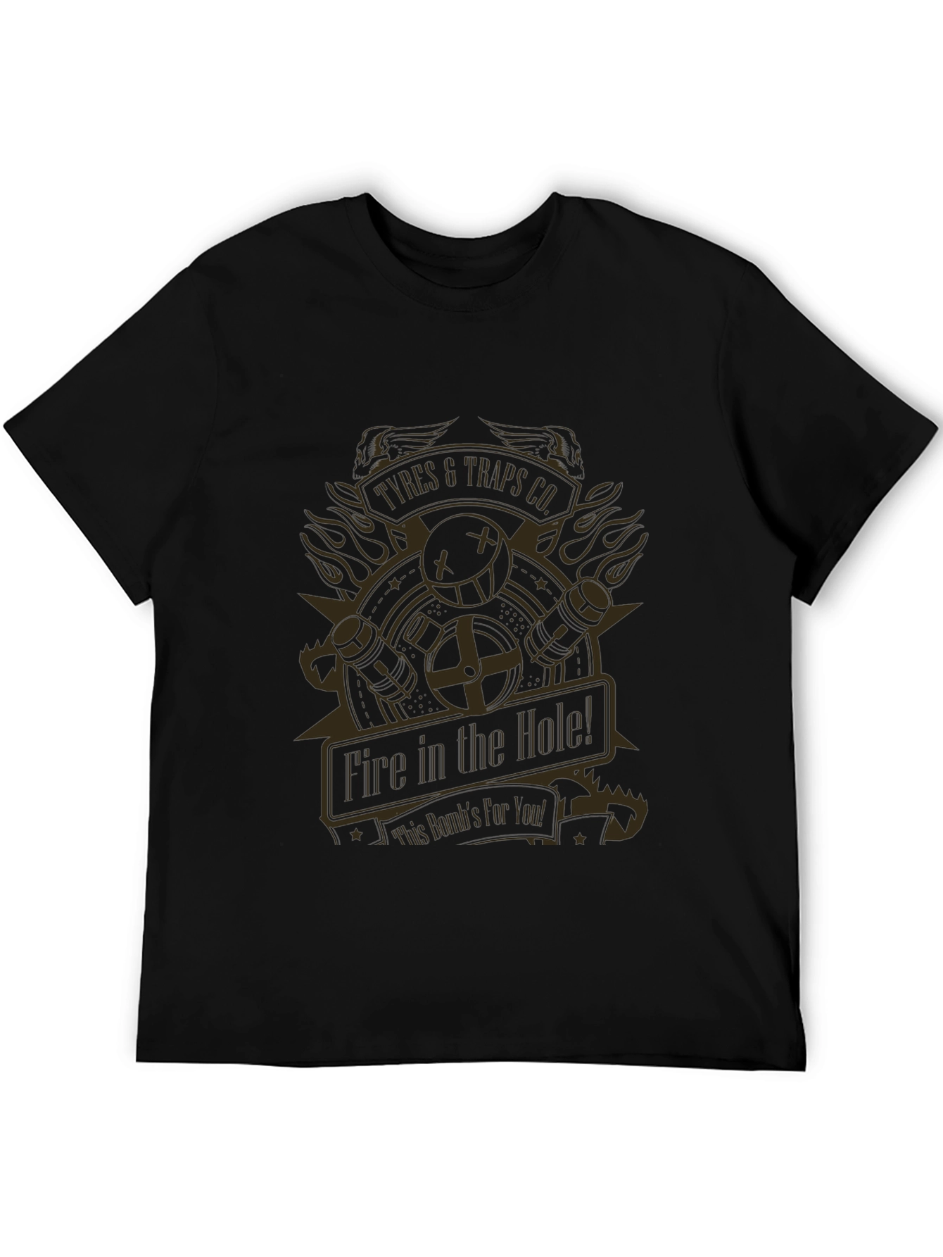 Fire In The Hole T-Shirt - Black Graphic Tee