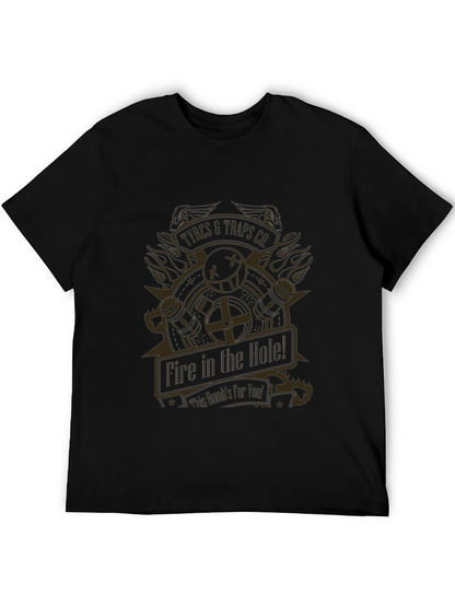 Fire In The Hole T-Shirt - Black Graphic Tee
