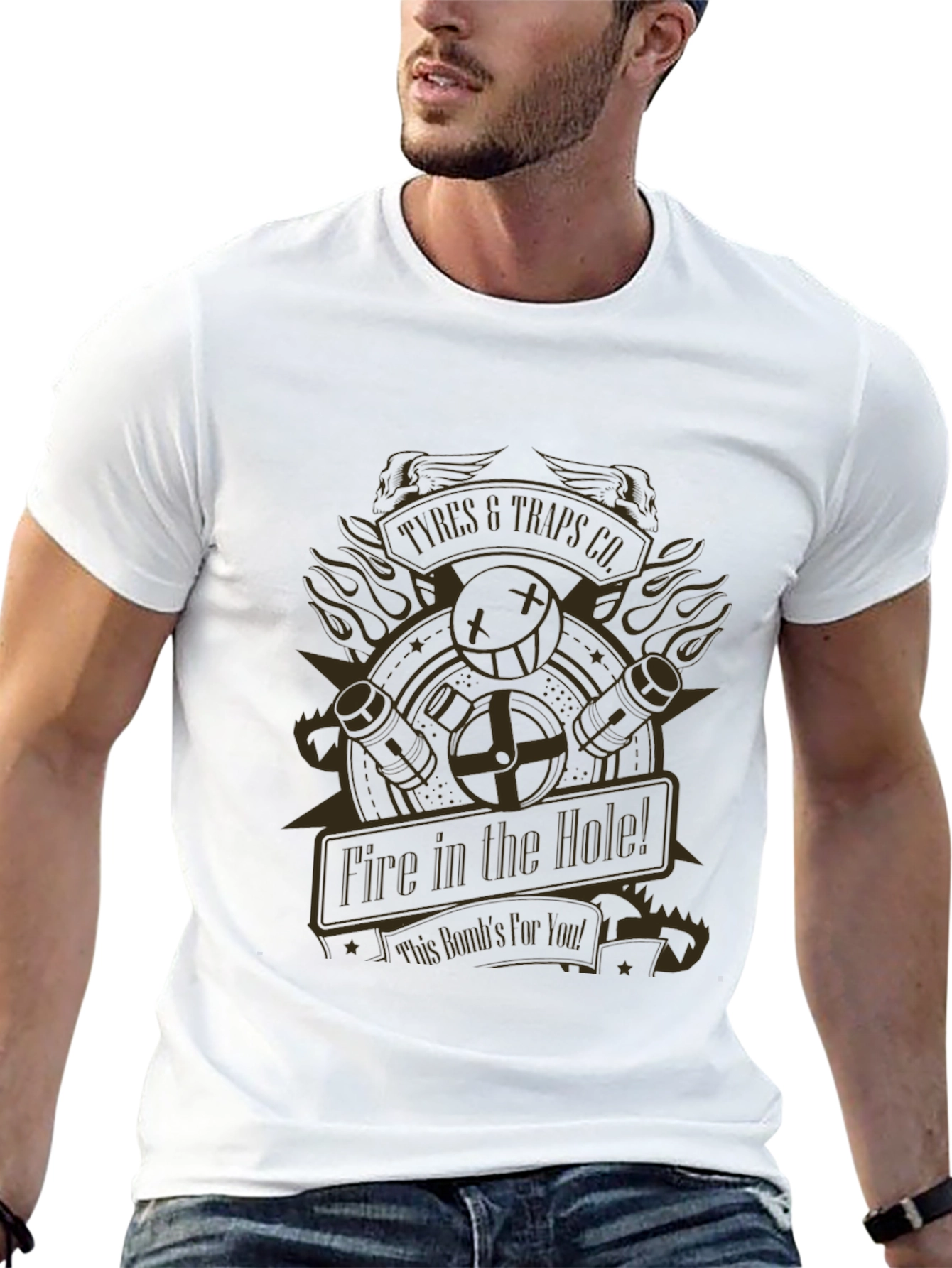 Fire In The Hole T-Shirt - Black Graphic Tee