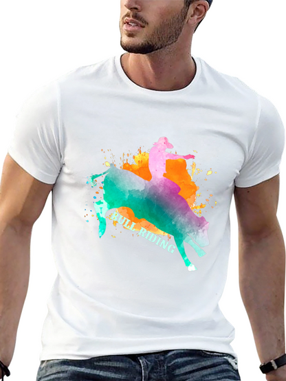Bull Riding Graphic T-Shirt - Cowboy Rodeo Tee