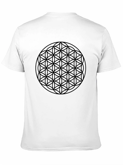 Flower of Life Black Graphic Tee - Geometric Design