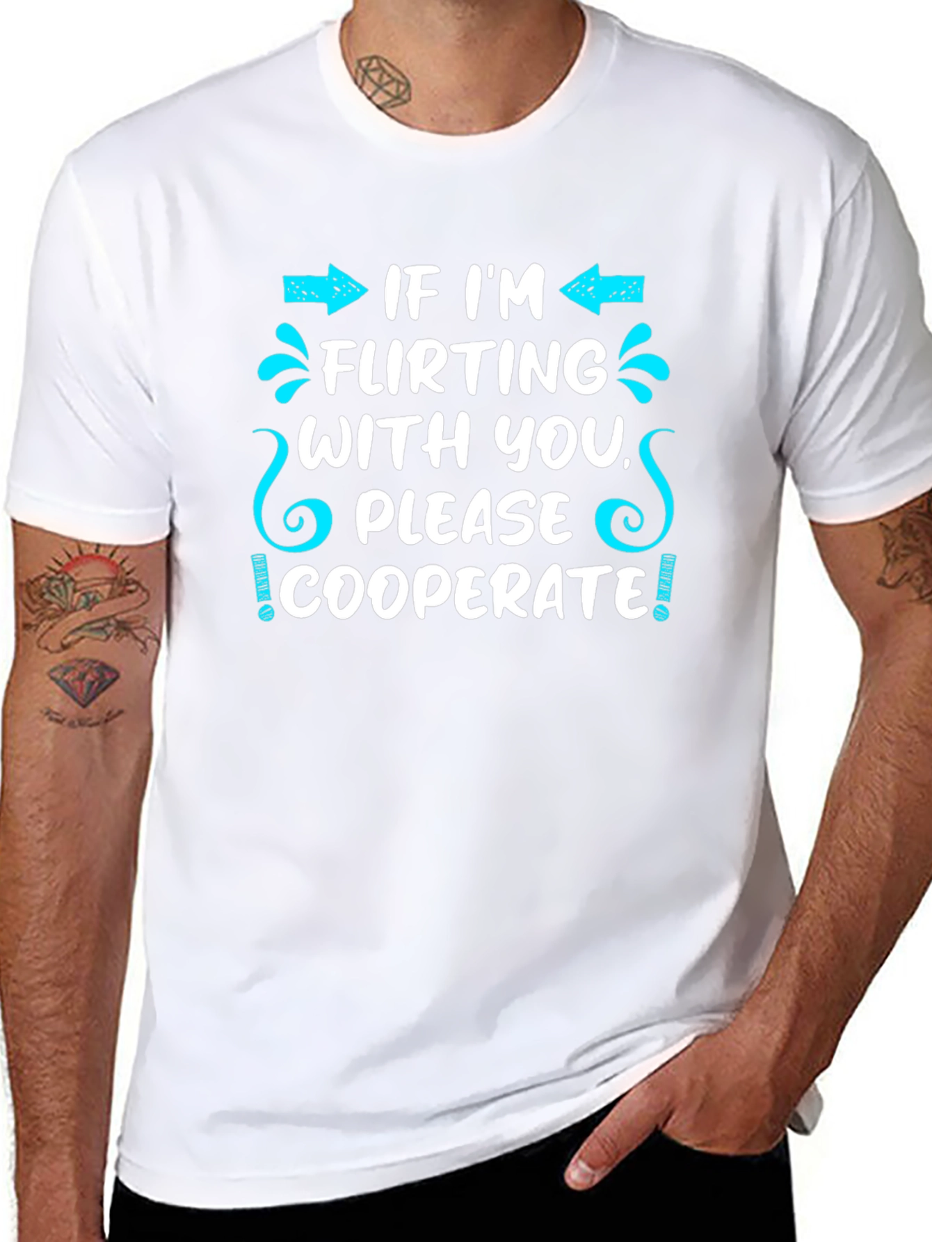 Flirting Humor T-Shirt - Cooperate Funny Graphic Tee