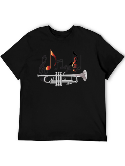 Musical Trumpet T-Shirt - Black Cotton Tee
