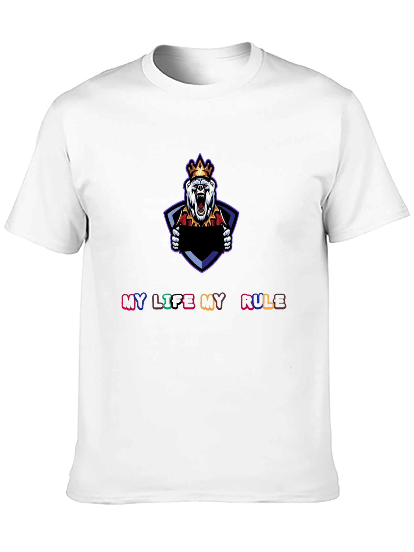 My Life My Rule Black Graphic T-Shirt