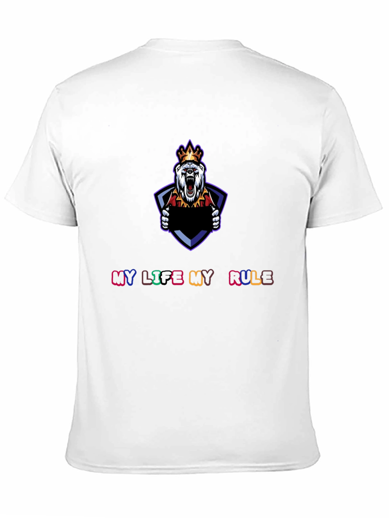 My Life My Rule Black Graphic T-Shirt