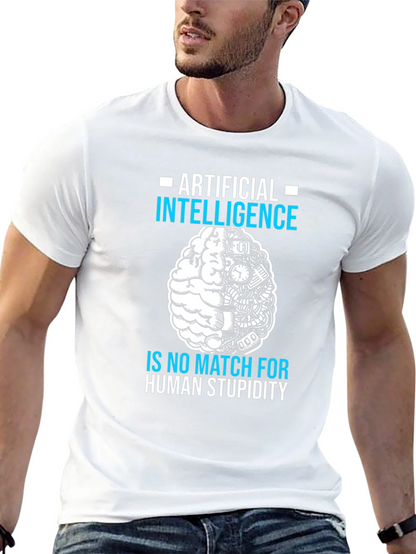 Artificial Intelligence vs. Human Stupidity T-Shirt