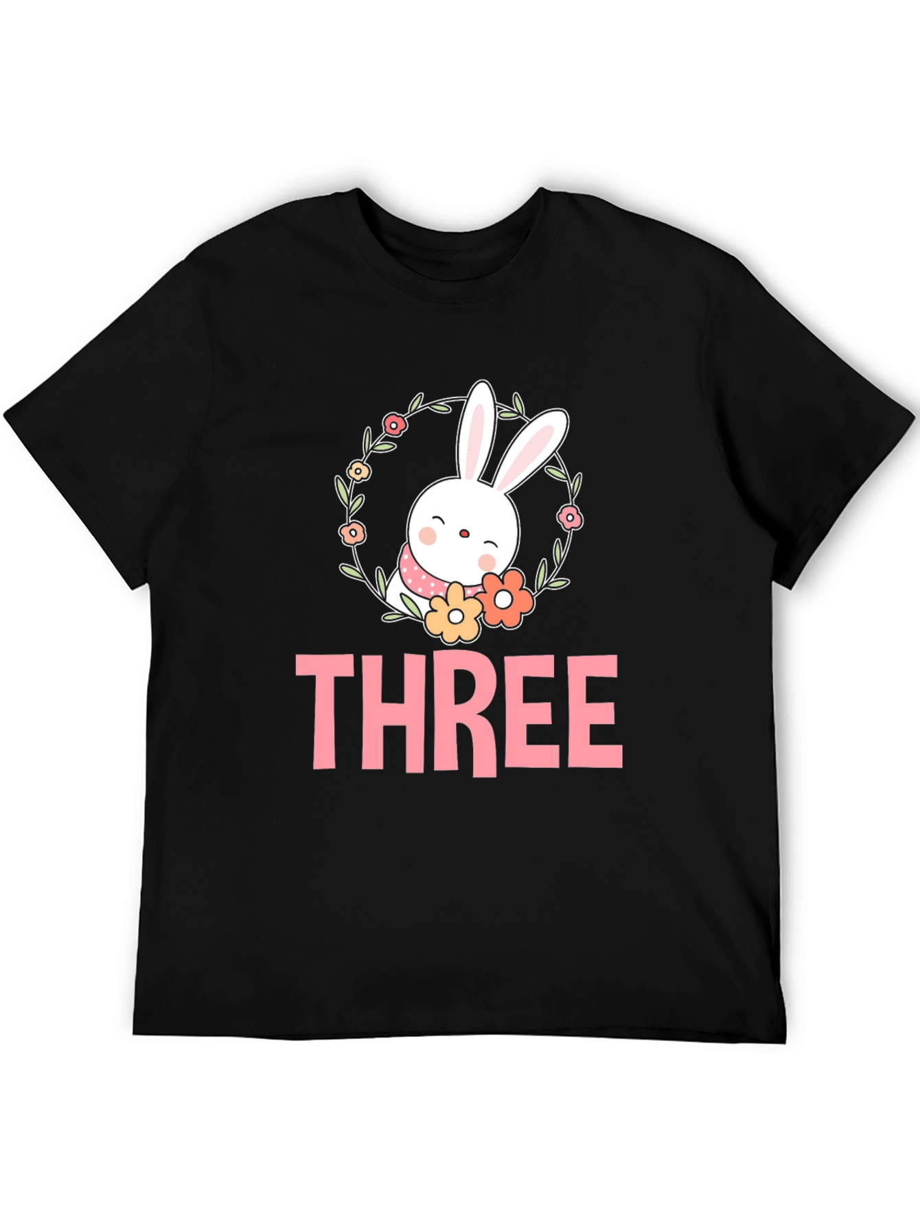Cute Easter Bunny Three 3rd Birthday T-Shirt