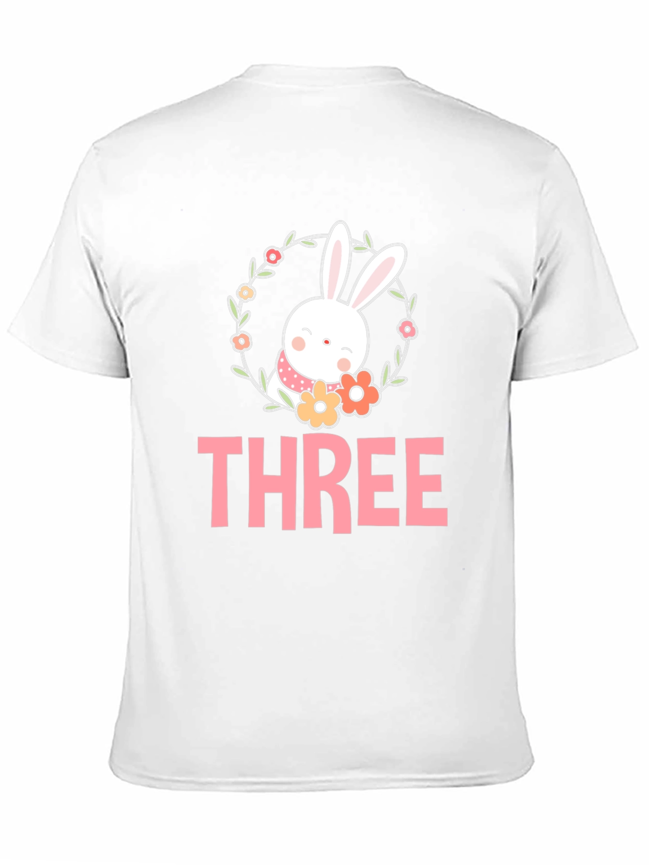 Cute Easter Bunny Three 3rd Birthday T-Shirt