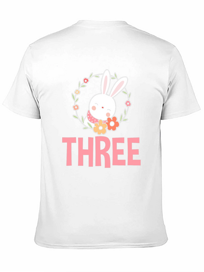 Cute Easter Bunny Three 3rd Birthday T-Shirt