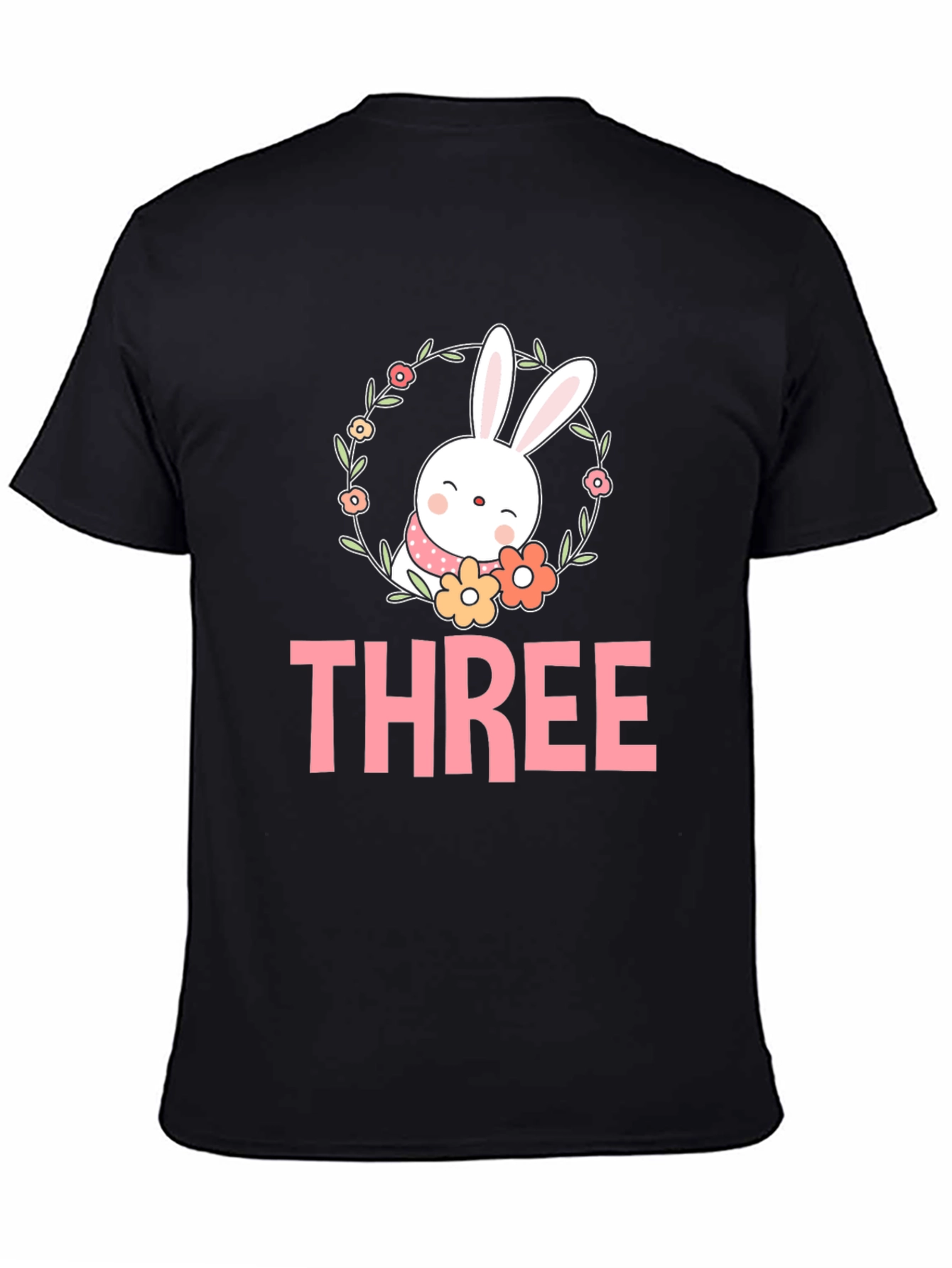 Cute Easter Bunny Three 3rd Birthday T-Shirt
