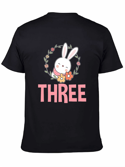 Cute Easter Bunny Three 3rd Birthday T-Shirt