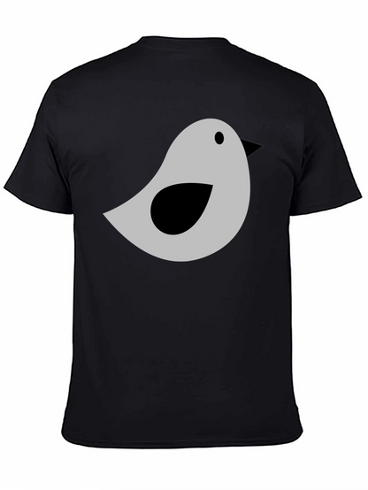 Bird Graphic Tee - Soft Cotton Blend Casual T-Shirt