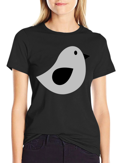 Bird Graphic Tee - Soft Cotton Blend Casual T-Shirt