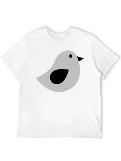 Bird Graphic Tee - Soft Cotton Blend Casual T-Shirt