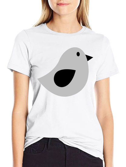 Bird Graphic Tee - Soft Cotton Blend Casual T-Shirt