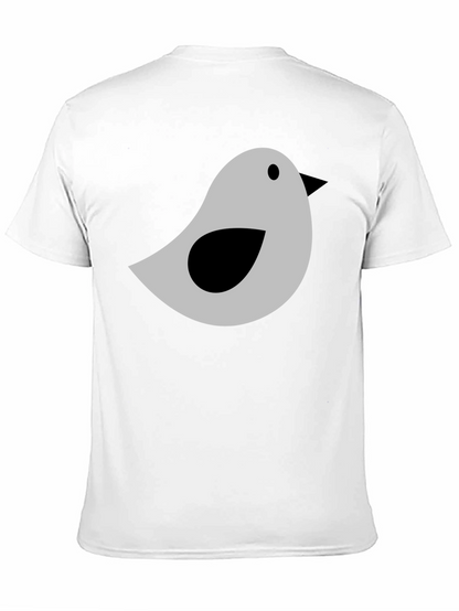 Bird Graphic Tee - Soft Cotton Blend Casual T-Shirt