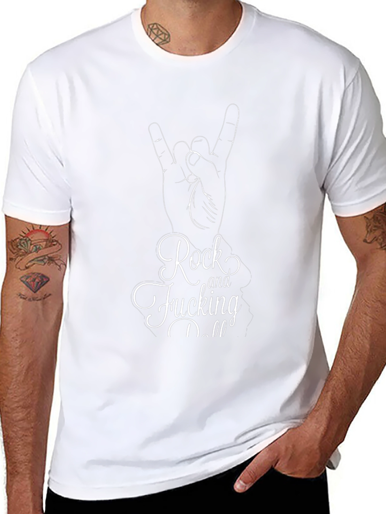 Rock and Fucking Roll Black T-Shirt