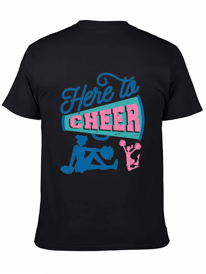 Here to Cheer T-Shirt - Cheerleader Design