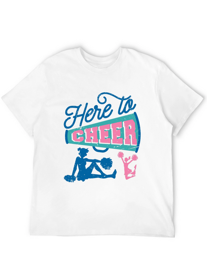 Here to Cheer T-Shirt - Cheerleader Design