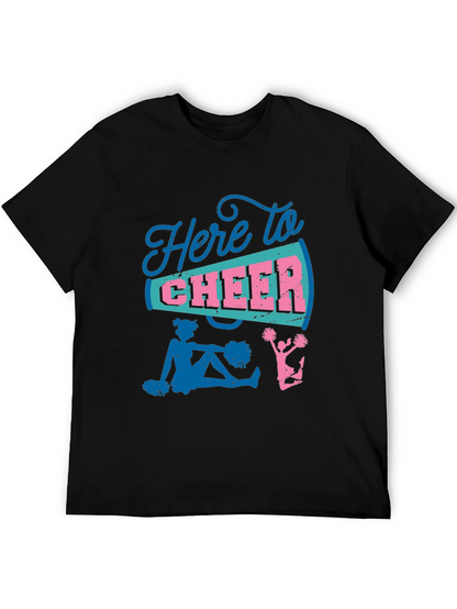 Here to Cheer T-Shirt - Cheerleader Design