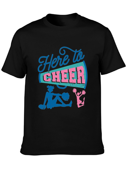 Here to Cheer T-Shirt - Cheerleader Design