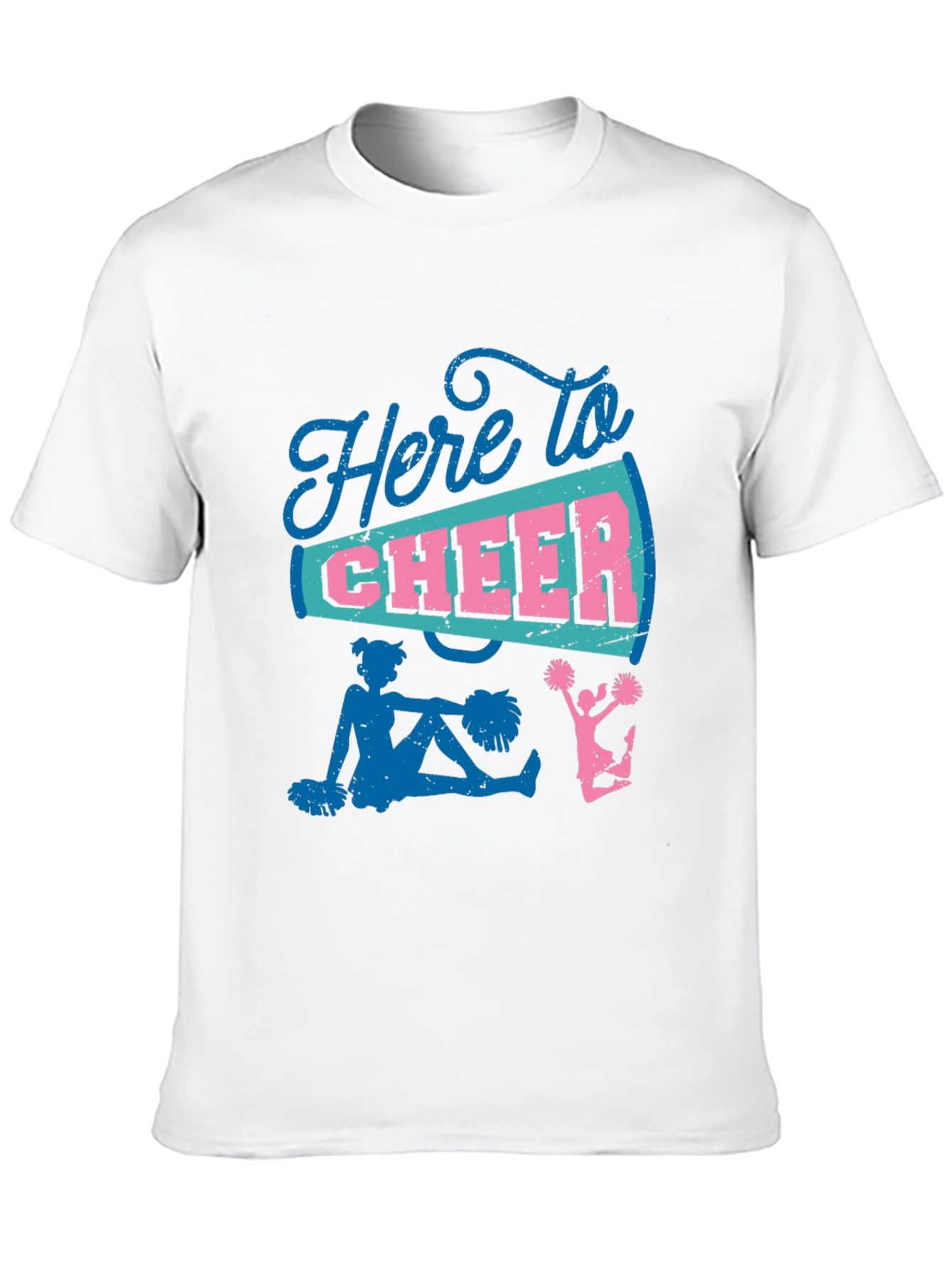 Here to Cheer T-Shirt - Cheerleader Design