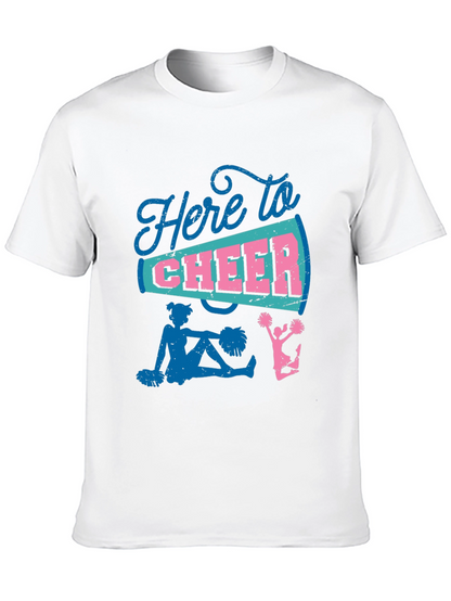 Here to Cheer T-Shirt - Cheerleader Design