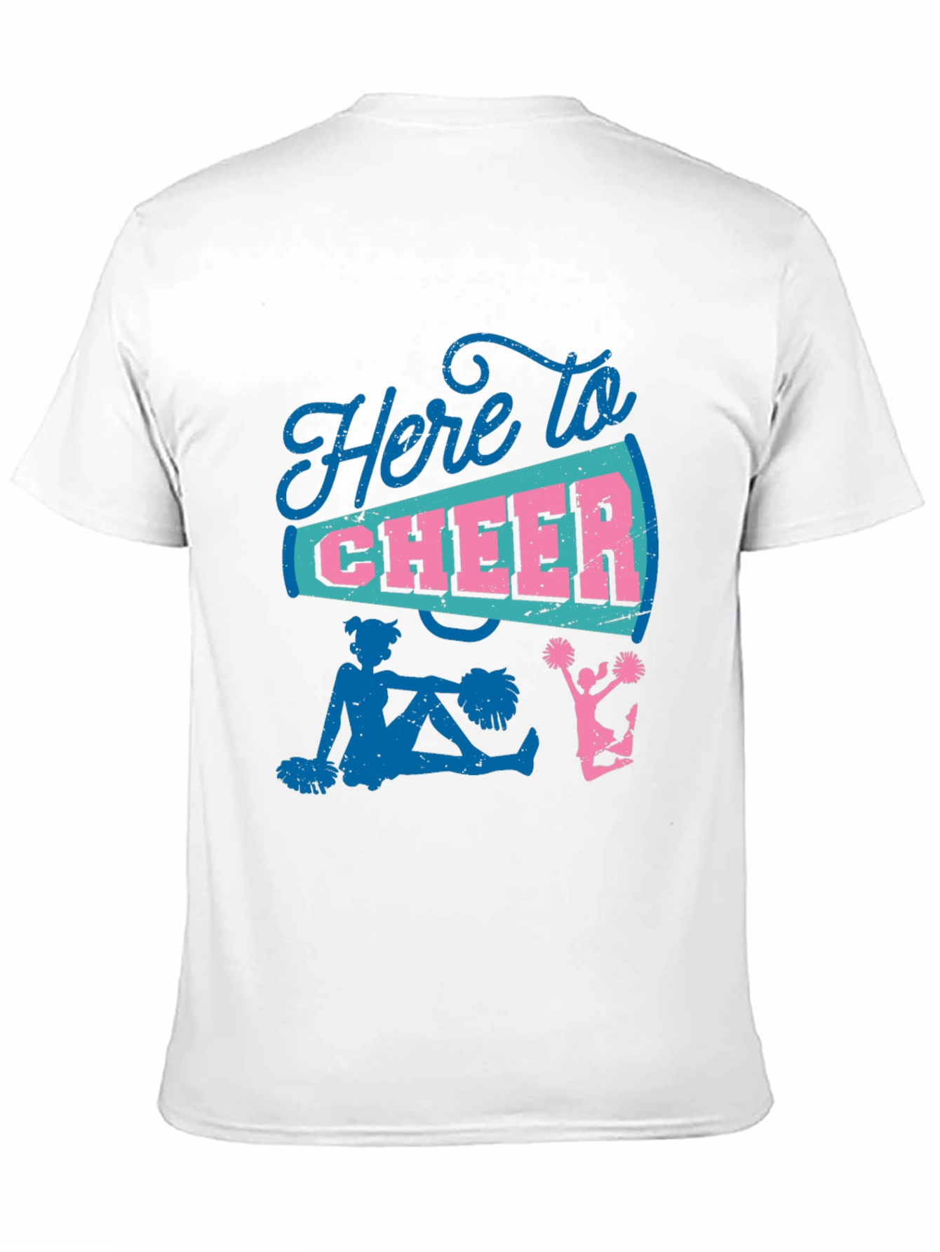 Here to Cheer T-Shirt - Cheerleader Design